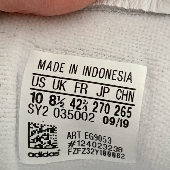 ADIDAS Supercourt Leather Sneakers Cloud White Lilac Tennis Athletic Size 10 - Picture 3 of 16